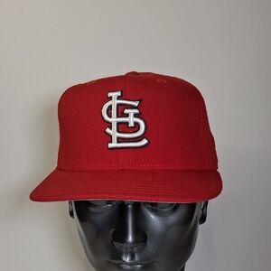 Vintage St. Louis Cardinals New Era Red MLB Size 7 Fitted Hat Cap 59FIFTY MLB